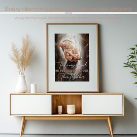 Sanjee Diamond Painting Kits for Adults, Christ Diamond Art Kits for Beginner, Diamond Dots Paintings 5D DIY Round Full Gem Art Crafts for Home Wall Decor Gift, 12 × 16 Inches