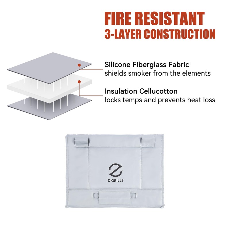 Z GRILLS Thermal Insulation Blanket Fire-Resistant 3-Layer Construction for Enhanced
