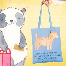 Mr. & Mrs. Panda Cairn Terrier Happiness Tote Bag, Fabric Bag, Fabric Bag, Pets, Sunshine in the Home, Bag Bag, Dog, Shoulder Bag, Sayings about Dogs, Dog Breed, blue, Hand Drawn