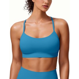 MIRITY 3 Pack Women's Padded Y-Back Sports Bra - Low-Impact Spaghetti Strap for Yoga Workout Top