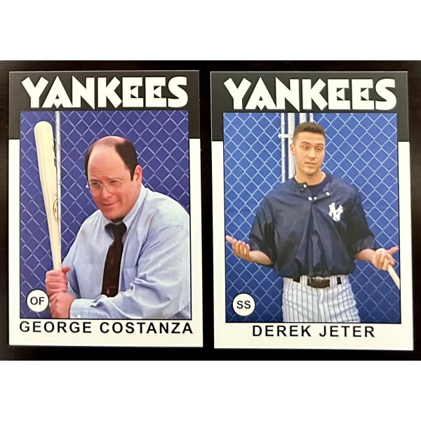 Lot of (2) GEORGE COSTANZA & DEREK JETER Seinfeld Custom