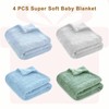 BORITAR 4 PCS Baby Blankets, 3D Animal Fleece Blanket for
