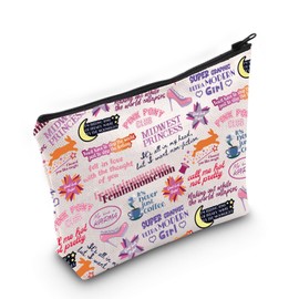 TOBGBE Midwest Princess Gifts Singer Music Inspired Zipper Makeup Bag Country Cowgirl Gifts Singer Fans Gifts (Just Coffee CA)