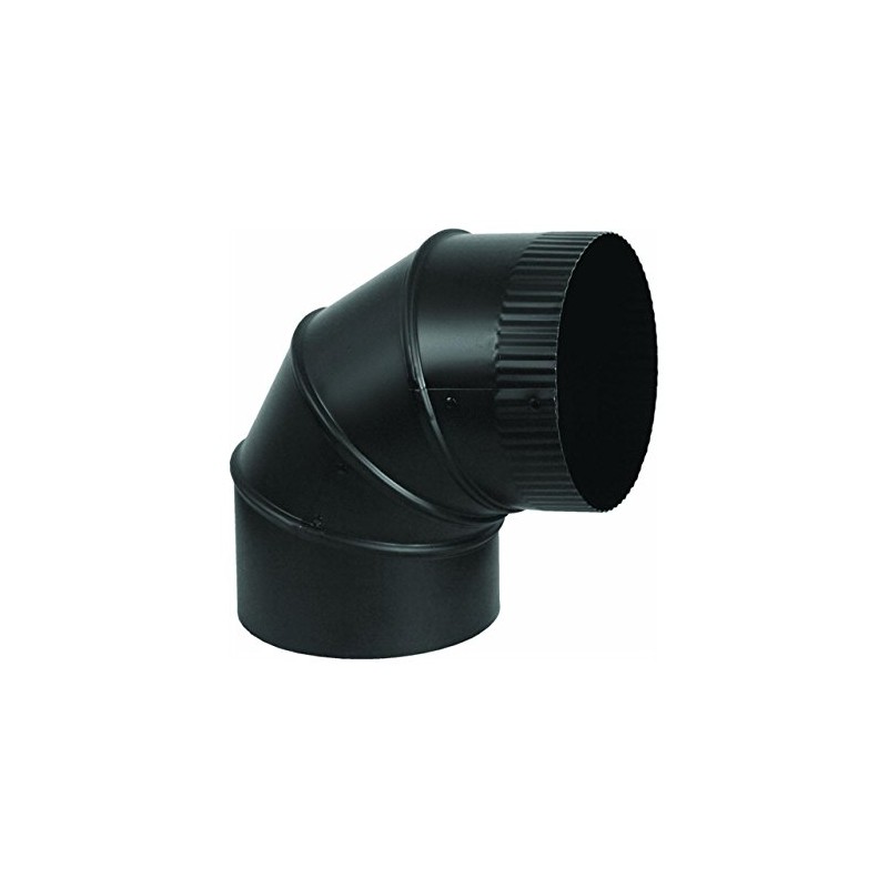 UNITED STATES HDW BM0013, Black, Adjustable Stove-Pipe Elbow, 24 Gauge,