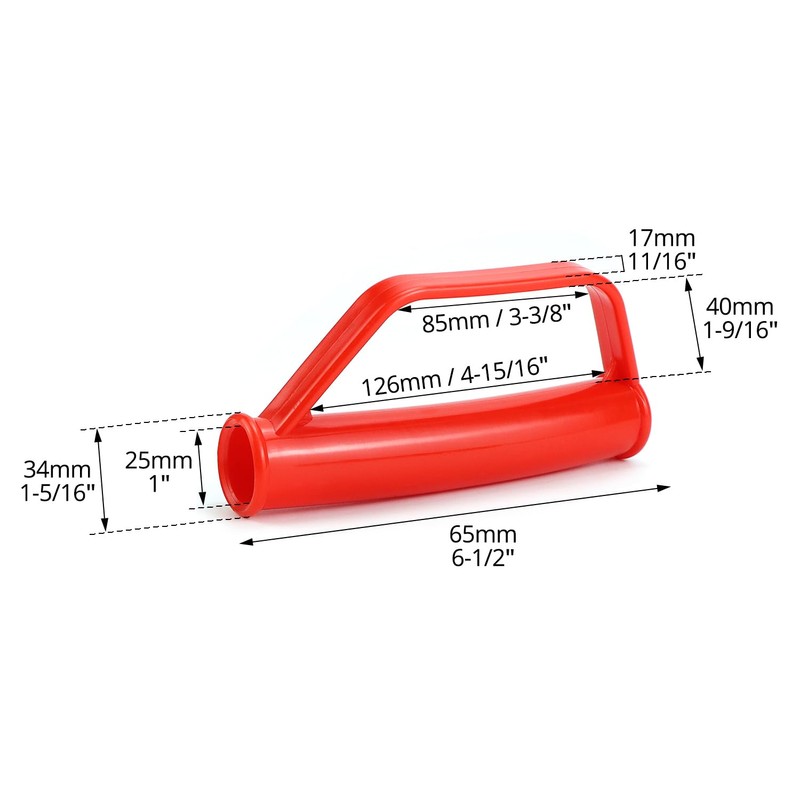 QWORK® 2 Pezzi Maniglie di Sicurezza Rosse per Carrello, Diametro