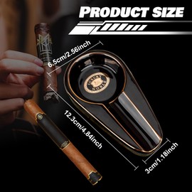 Swocky Ceramic Cigar Ashtray – Handmade Stylish Ashtray for Indoor, Outdoor, Office or Car Use – Modern Durable Smoke Accessory for Men(2 pack)