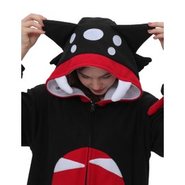 SimZoo Adult Animal Onesie Pajamas, Men and Women's Spider Monster Animal Cosplay Costume Sleepwear, One-Piece Unisex Homewear X-Large