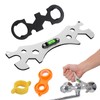 WYRGQIQN Shower Key Tool, Special Self Levelling Curved Angle Wrench,
