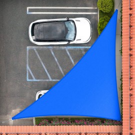 Royal Shade 18' x 22' x 28.4' Blue Right Triangle Sun Shade Sail Order to Make RTAPT24, UPF50+ 95% UV Blockage, 200GSM Commercial Standard Heavy Duty, 3 Years Warranty (We Make Custom Size)