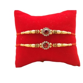 Rakhi, Bracelet Beautiful Multicolor stone, Raksha Bandhan Rakhi Gift, Wrist bands for loving Sibling/ Brother Sister & Father., Length 3 x Width 0.3 x Height 0.3, Beads, Stone, Thread , Metal