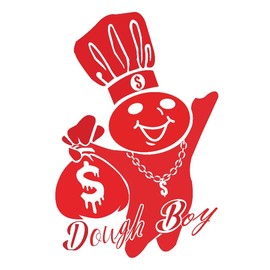 Dough Boy Money Bag Decal Waterproof Vinyl Sticker Dough Boy Car Decal for Car Truck & Bike