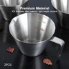 Espresso Shot Cups, Measuring Cup Dishwasher Safe 2 Pack Stainless