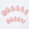 240 Pcs Pink French Tip Short Press on Nails Kit,