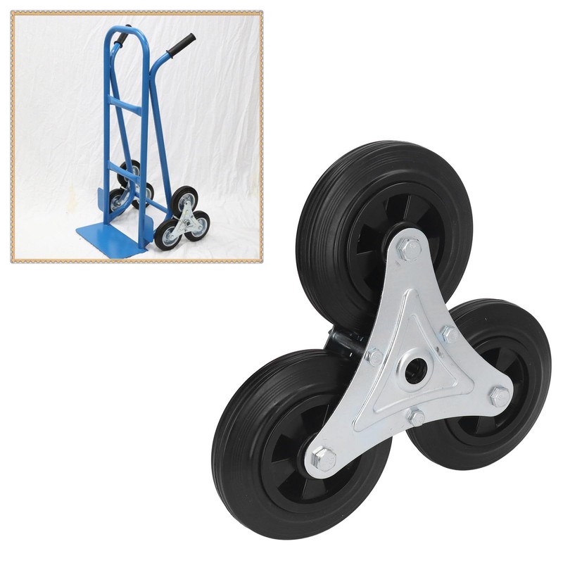 Stair Climbing Wheel Replacement - Heavy Duty 6in RubberWheel Climber