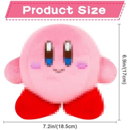 Funmo Kirby Cuddly Toy, Pink Kirby Cuddly Toy, Kirby Figures, Cuddly Toy, Stuffed Toy, Plush Toy, Anime Game, Soft Sleeping Pillow for Children, Girls, Birthday, Christmas Gift Toy, 15 cm