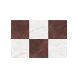FloorPops x Chris Loves Julia Bonneville Oxblood Peel and Stick Floor Tiles, FP6333
