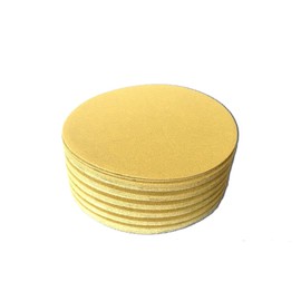 STARCKE Premium 3 Inch No Hole Hook and Loop Grip Sanding Discs - Gold Aluminum Oxide - for Wood, Auto Body, Paint, Primer, Metal, and Plastics (100 Pack, 400 grit)