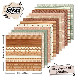JarThenaAMCS 24 Sheets Boho Pattern Paper Hand Draw Scrapbook Specialty Paper Double Sided Craft Paper For DIY Card Making Photo Album Journal Decor, 6 x 6 Inch