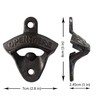 2PCS Cast Iron Wall Mounted Bottle Opener Vintage Rustic with