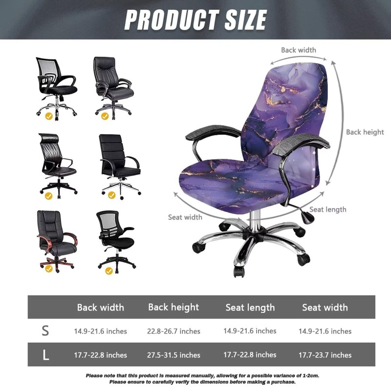 Garucesta Office Chair Cover Removable Computer Chair Slipcover Stretchable High-Back