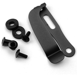 A Set Black Belt Clip Knife Sheath, Metal Kydex Holster Waist Clips, Kydex Knife Sheath Kit, Knife Clip Replacement, Metal Belt Clip for Knife Sheaths, Holster Making