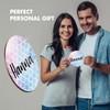 1 x Round Coaster - Name Hanna Mermaid Scales Fish