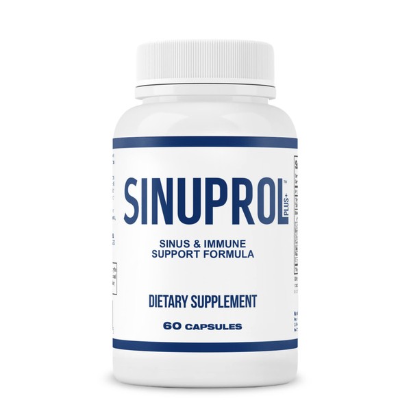 SinuProl Nasal & Immune Support Supplement with Quercetin with Bromelain, Ideal Option for People Who Rely on Natural Sinus Decongestant, Sinus Rinse or Natural Antihistamine, 60 Capsules - Mizzle