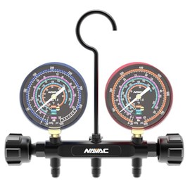 NAVAC NMG11A - Pro Manifold Gauge, Analog (R-410A, R-22, R-134a, R-404A)