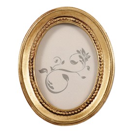 Homoyoyo Sunlit Oval Antique Photo Frame 4x3inch Vintage Style Resin Picture Frame with Stand for Wall Gallery or Tabletop Display - Ideal for Home Decor and Cherished Memories