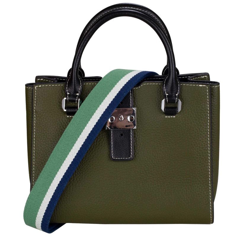 Allzedream Purse Strap Replacement Crossbody Handbag Stripe Wide Adjustable (Green)