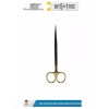 Wise Instruments Dental Surgical Scissor Metzenbaum Scissors, Curved, Sharp, 14.5cm