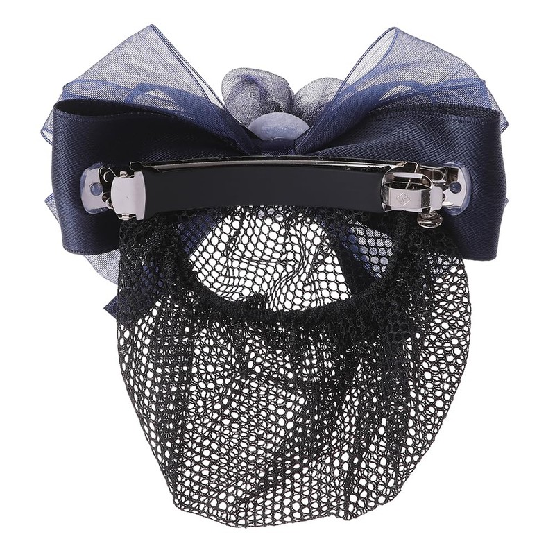 GLOBAL BOX Ribbon Barrette with Net for Easy Hair Combos