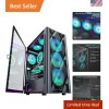 MUSETEX NN8 ATX Case with 6 Preinstalled PWM ARGB Fans,