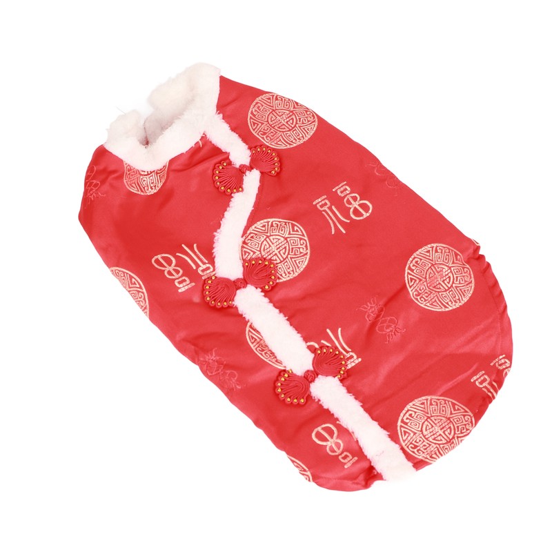 Tang Suit Pet Costume Comfortable Warm Attractive Dog Autumn Winter