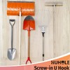 HUHOLE Screw in U Hook, Black, 16PC, Shovel Holder Wall
