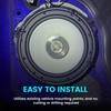 NuIth 6.5 Inch Front Rear Door Speaker Spacer W/Speaker Wiring