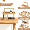 Bamboo Undersink Organizer Storage - 2-Tier Cabinet Shelf with Adjustable