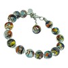 Murano Glass Bracelet Multi Colour Silver Handmade Armband Venice 15