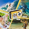 Waterproof Digital Camera Dual Screen 4K 48MP Underwater Camera with