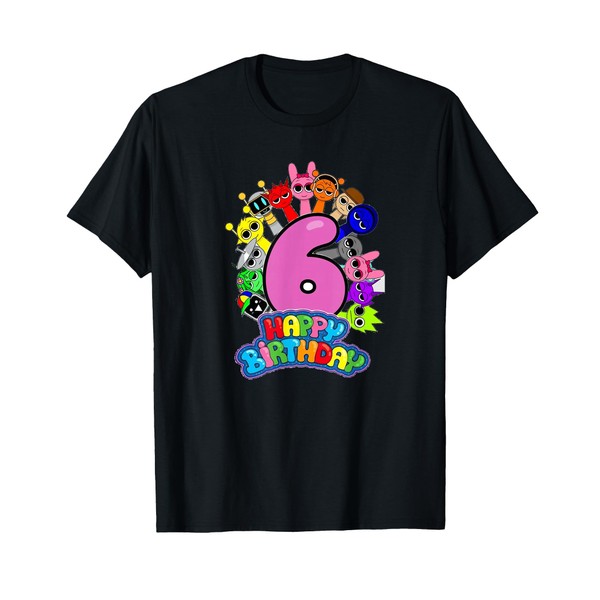 Happy 6th Birthday Sprunky! | Simon Funbot Oren Pinki T-Shirt