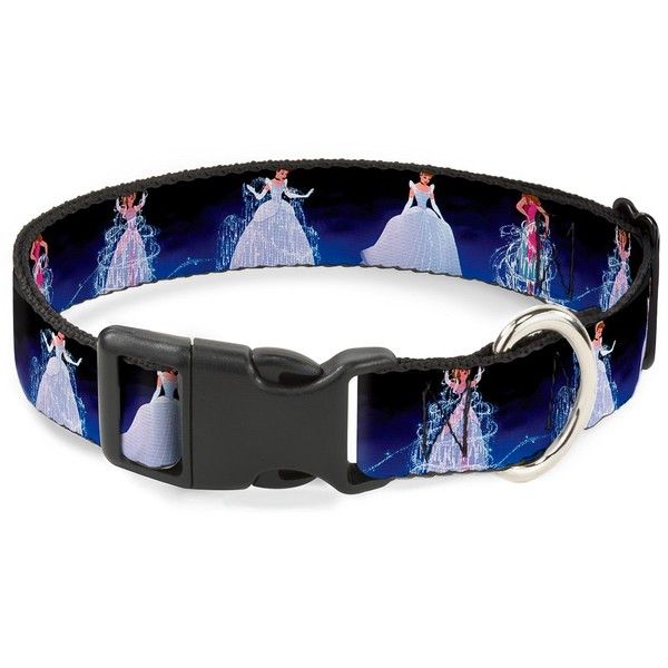 Buckle-Down Plastic Clip Collar - Cinderella Transformation Blue Fade -