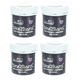 4 x La Riche Directions Semi-Perm Hair Colour Deep Purple 4x 88ml