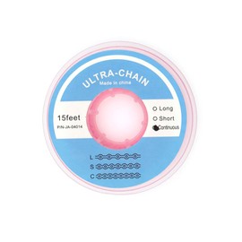 RUCYAI 15Feet Dental Orthodontic Elastic Rubber Power Chains Braces Bands Long/Closed/Short (Closed, Pink)