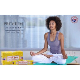 EARTH Satya Spiritual Healing Incense Sticks 15 GMS (Pack of 12) (Green Certified) Indian Perfumed Hand Rolled Agarbatti Perfect for Worship,Relaxation, Medication.