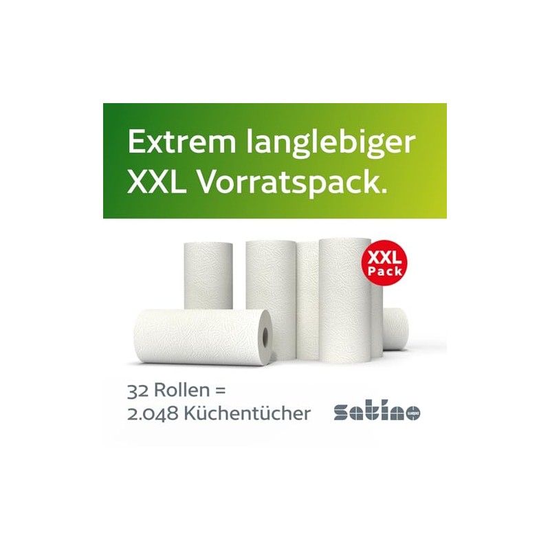 Kitchen Roll 3-Ply – 32 Rolls – 64 Sheets per