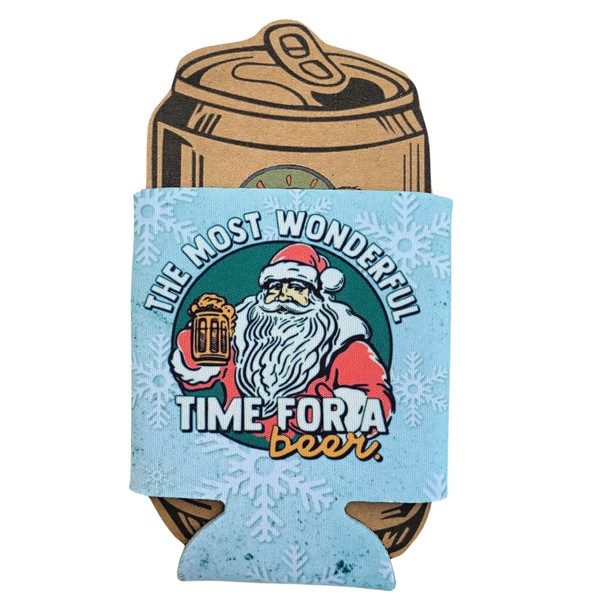 Funny Holiday Merry Christmas Coozie Gift Can Bottle Drink Most