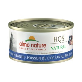 almo nature HQS Natural Wet Cat Food Ocean Fish in broth 2.47 oz (Pack of 24)