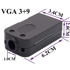 AAOTOKK VGA Screw Terminals Block Adapter D-SUB 15-Pin 3 Row DB15 VGA Female to 16-Pin Serial Terminals Breakout Board Connector Signal Module with Housing (2 Pieces/Female)