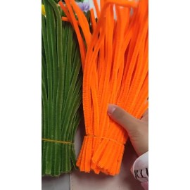 Unbranded 200Pcs Reddish Orange Pipe Cleaners Bulk Supplies Craft Supplies (12inch x 6mm)