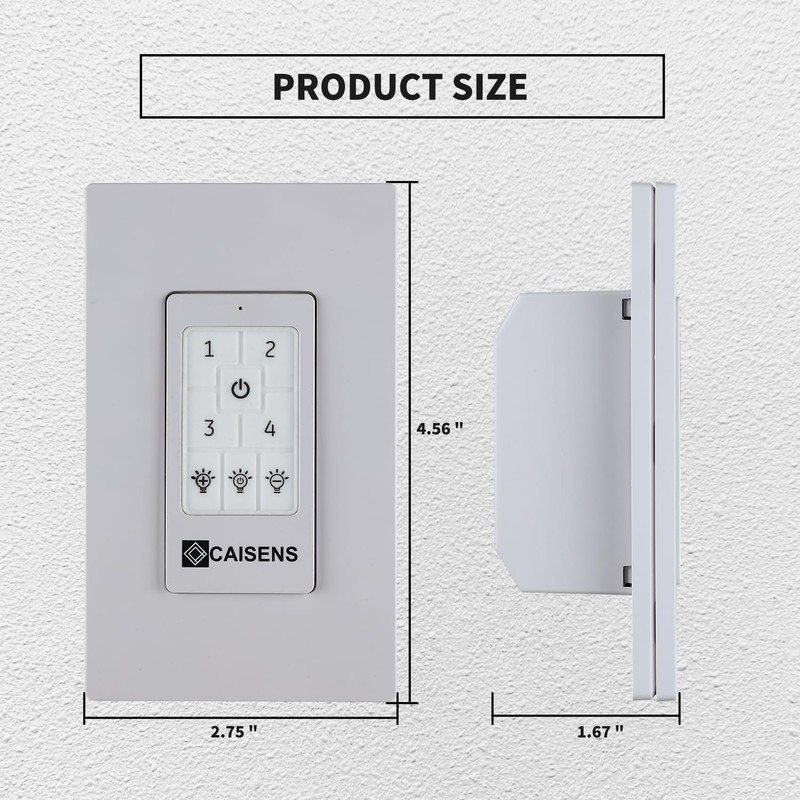 Universal Ceiling Fan Wall Control with Four Speed Switch and